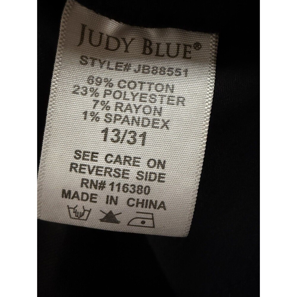 Judy Blue Jeans Black Skinny High Waist Womens Distressed Size 13 / 31 - Picture 6 of 6